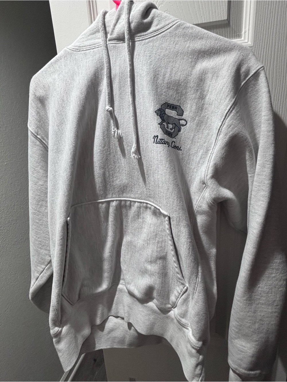 Champion Light Gray Nittany Lions Pullover Hoodie